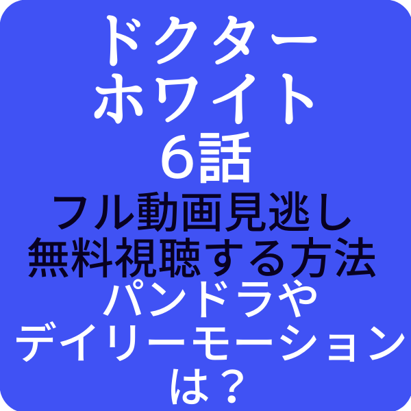ドクターホワイト6話フル動画見逃し無料視聴する方法 パンドラやデイリーモーションは ドラマ奮闘記